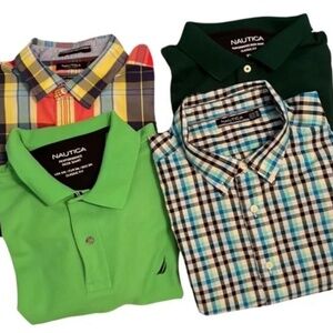 Nautica Bundle of 2 Short & 2 Long Sleeve Shirts Size XXL